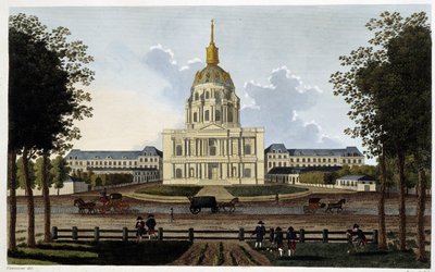 Ansicht der Kirche des Royal Hotel des Invalides - in „Vues de Paris“ von Courvoisier von Henri Courvoisier Voisin