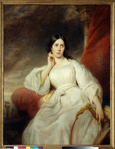 Porträt von Maria Garcia, genannt die Malibran (1808-1836), Sängerin in der Rolle der Desdemona für „Othello“ von Gioachino Rossini von Henri Decaisne