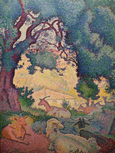 Landschaft mit Ziegen von Henri Edmond Cross