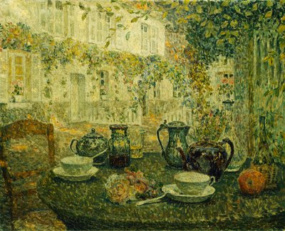 Der Steintisch von Henri Eugene Augustin Le Sidaner