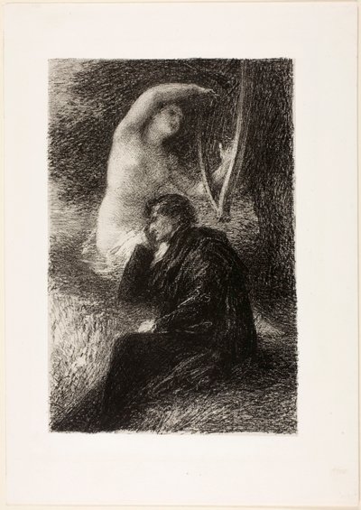 Lélio: Die Äolische Harfe, aus Hector Berlioz, sa vie et ses oeuvres von Henri Fantin-Latour
