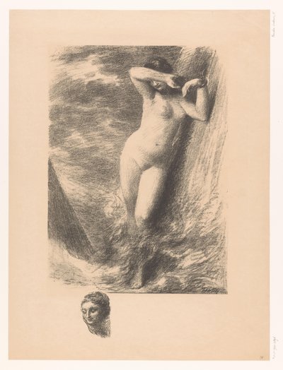 Andromeda an einen Felsen im Wasser gekettet von Ignace Henri Jean Fantin Latour