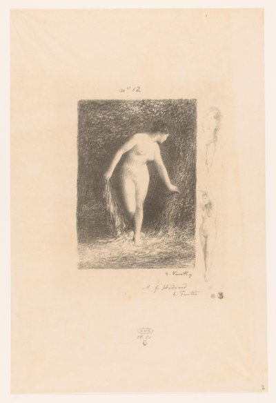 Diana ontkleedt zich om te baden von Ignace Henri Jean Fantin Latour