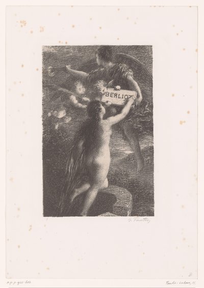 Titelblatt für: Hector Berlioz, sein Leben und seine Werke von Ignace Henri Jean Fantin Latour