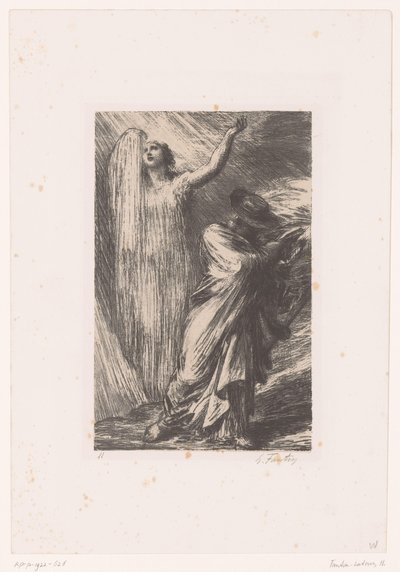 Wotan ruft die Erdgöttin Erda an, Siegfried. Akt III. Evokation von Erda, Leben und Werke von Richard Wagner (Serientitel) von Ignace Henri Jean Fantin Latour
