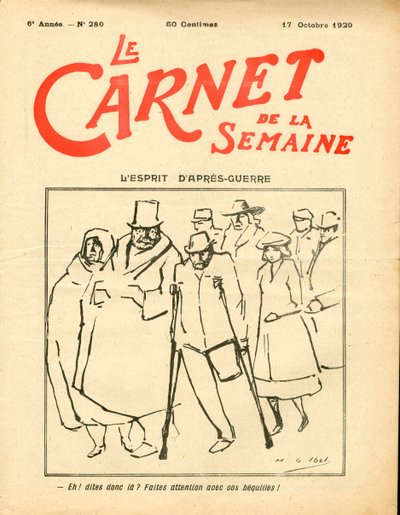 Cover von „Le Carnet de la semaine“, Satirisch in Farben von Henri Gabriel Ibels