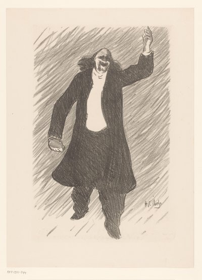 Porträt des Chansonniers Marcel Legay (Marcel Legay, Künstler des Cafékonzerts, Le Café Concert) von Henri Gabriel Ibels