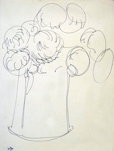 Blumen in einem Krug von Henri Gaudier Brzeska