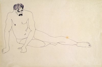 Männlicher Akt ruhend von Henri Gaudier Brzeska