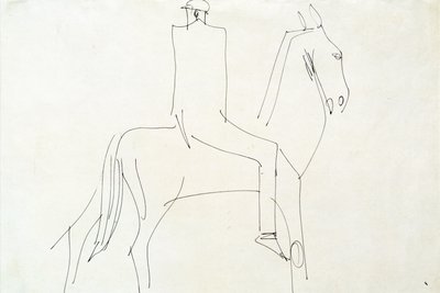 Reiter in Rotton Row, 1913 von Henri Gaudier Brzeska