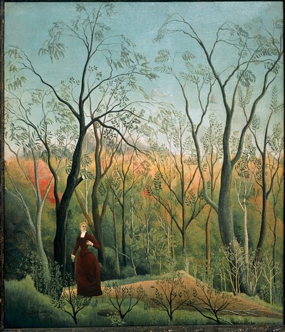 Spaziergang im Wald von Henri J.F. Rousseau