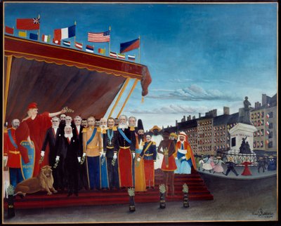 Vertreter ausländischer Mächte grüßen die Republik als Zeichen des Friedens von Henri J.F. Rousseau