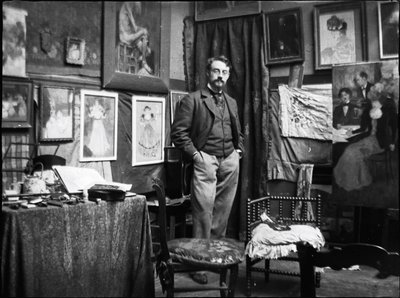 Henri Matisse im Atelier von Henri Evenepoel, 1897 von Henri Jacques Edouard Evenepoel