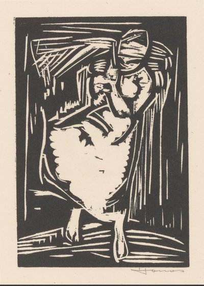 Frau, die einen Sack auf dem Rücken trägt von Henri Jonas (signed by artist)
