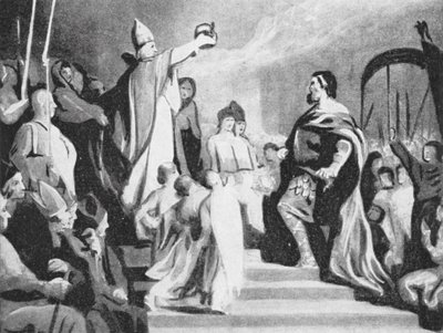 Die Krönung Karls des Großen von Henri Leopold (after) Levy