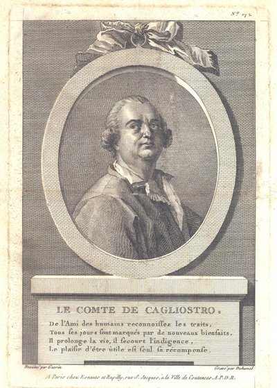 Graf Alessandro di Cagliostro 1743-1795, 1781 von Henri Louis Duhamel du Monceau