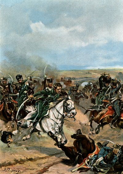 Heldentum der Offiziere des 20. Chasseurs von Henri Louis Dupray