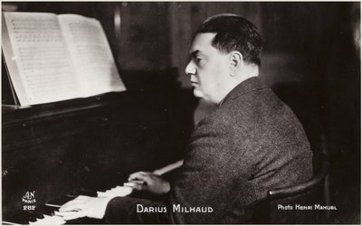 Porträt von Darius Milhaud von Henri Manuel