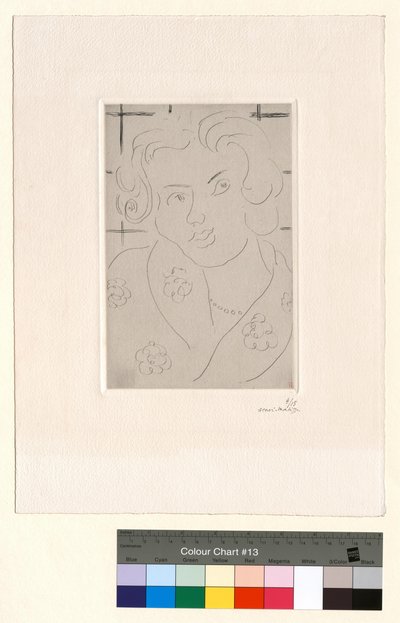 Büste, geblümtes Kleid von Henri Matisse