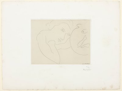 Geneigter Kopf und Fischglas von Henri Matisse