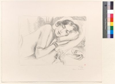 Schlafende Gestalt mit Pantoffeln von Henri Matisse