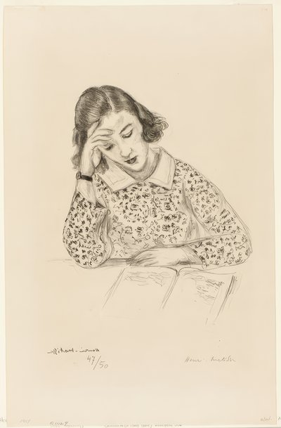 Mädchen beim Lesen von Henri Matisse