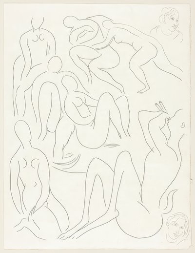 Der Nachmittag eines Fauns: Der Faun II, Platte sechzehn aus Poesies de Mallarmé von Henri Matisse