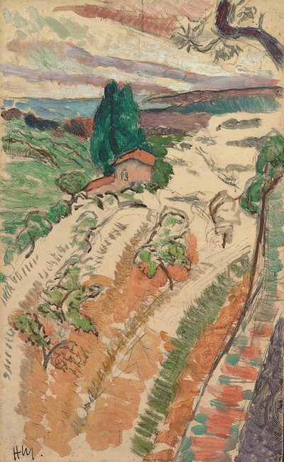 Landschaft, St. Tropez, um 1904 von Henri Matisse