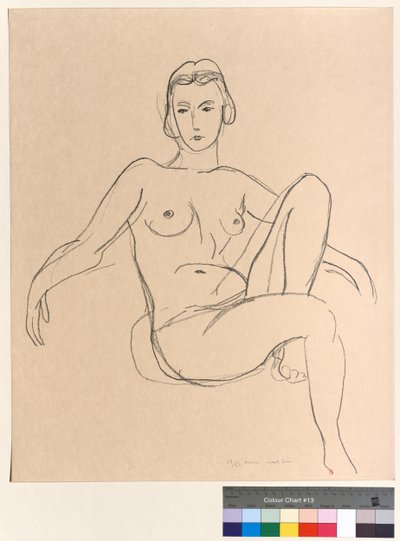 Sitzender Akt mit ausgestreckten Armen von Henri Matisse