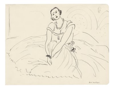 Sitzende Frau mit weitem Kleid von Henri Matisse