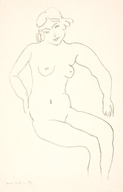 Sitzendes weibliches Aktmodell von Henri Matisse