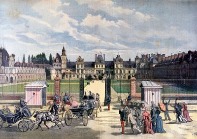 Ankunft des Präsidenten der Republik, Schloss Fontainebleau, 1892 von Henri Meyer