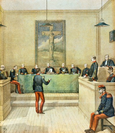 Kapitän Dreyfus vor dem Kriegsrat von Henri Meyer