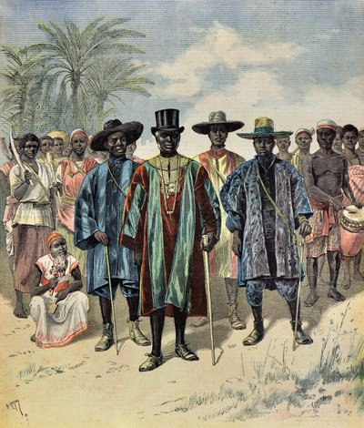Dahomeaner in Paris auf dem Champs de Mars von Henri Meyer