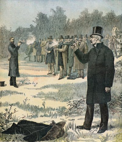 Duell zwischen Georges Clemenceau und Paul Deroulede von Henri Meyer