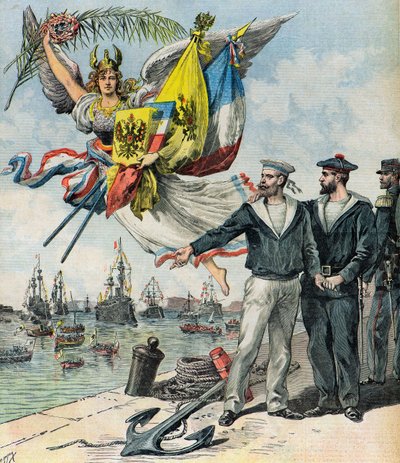 Brüderliche Eintracht zwischen Russland und Frankreich von Henri Meyer
