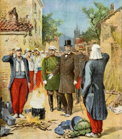 Félix Faure bei den großen Manövern, 1895 (Illustration) von Henri Meyer