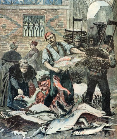 Fischmarkt in Paris von Henri Meyer