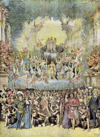 Die Truppe des Theaters de la Gaîté in Paris, 1895 (Illustration) von Henri Meyer