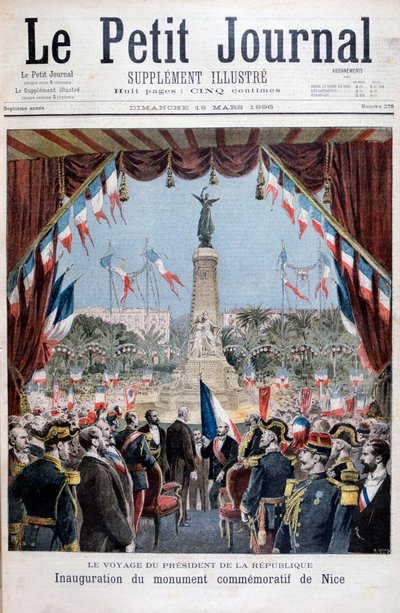 Präsident Faure bei der Einweihungszeremonie eines Denkmals in Nizza von Henri Meyer