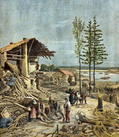 Die Bouzey-Katastrophe, 1895 (Illustration) von Henri Meyer