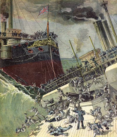 Das englische Schiff HMS Camperdown von Henri Meyer