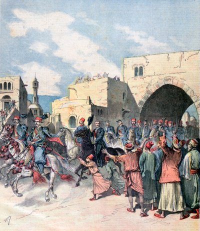 Der französische Konsul kommt während der Weihnachtsfeierlichkeiten in Bethlehem an, 1892 von Henri Meyer