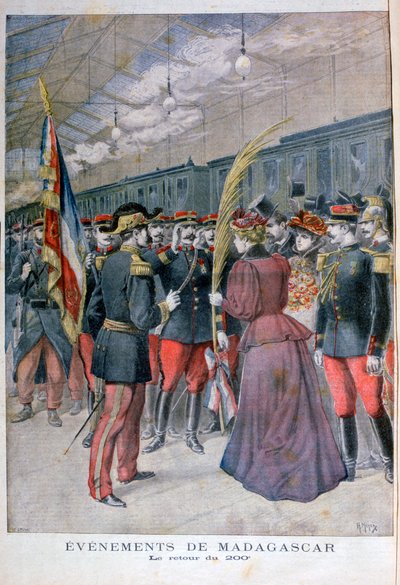 Die Rückkehr des 200. Regiments aus Madagaskar, 1896 von Henri Meyer