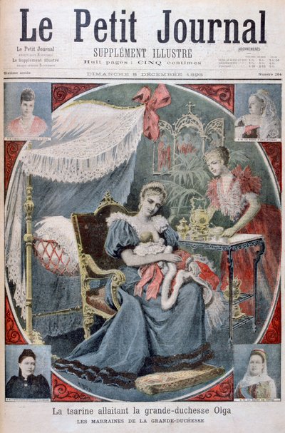 Die Zarin pflegt die Großfürstin Olga von Russland, 1895 von Henri Meyer