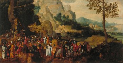 Landschaft mit Johannes dem Täufer predigend von Henri Patinier de