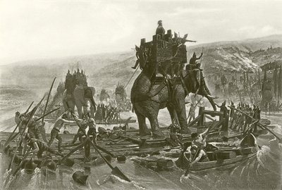 Hannibal überquert die Rhone von Henri Paul Motte