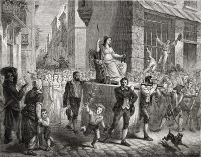 Die Prozession der Göttin der Vernunft, 10. November 1793, aus 