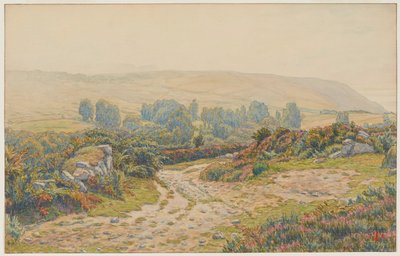 Nebel und Tau. Heidelandschaft von Pors Léonnec. Morgat von Henri Rivière