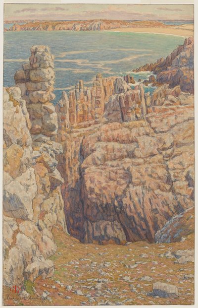 Die Klippen von Camaret von Henri Rivière